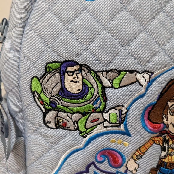 NWT! Vera Bradley X Disney Small Blue Backpack Pixar Toy Story Woody And Buzz - Picture 3 of 16